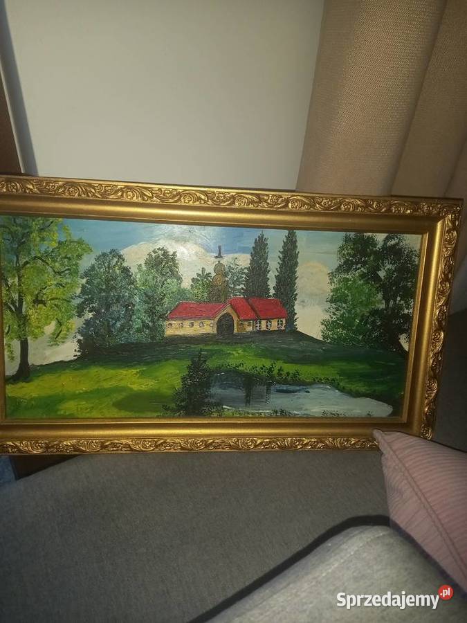 Sprzedam piękny olejny obraz Obrazki i obrazy wielkopolskie Kórnik