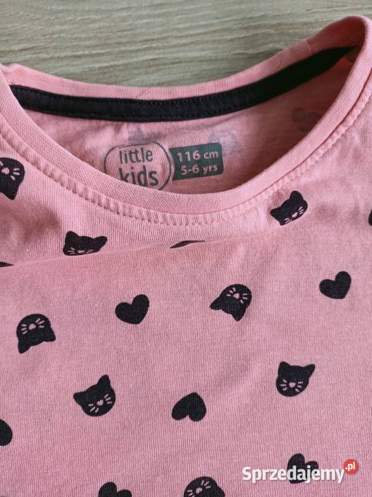 Bluzka koszulka dziewczęca na długi rękaw różowa różowy Płock