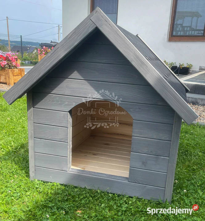 Buda psa Rozmiar L Grafit Dach dwuspadowy ID829 Płock