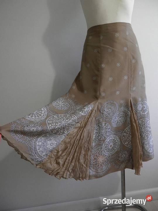 Spódnica Jedwabna 100 Naturalny Jedwab Beżowa Łomża sprzedam