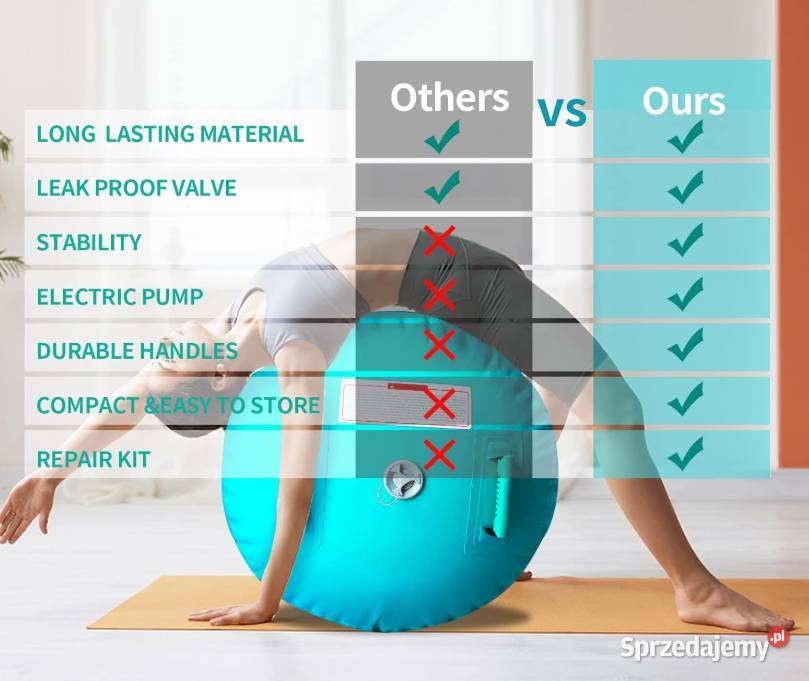 Rolka gimnastyczna z pompą PPXIA Air Roller 100 Krzemienica