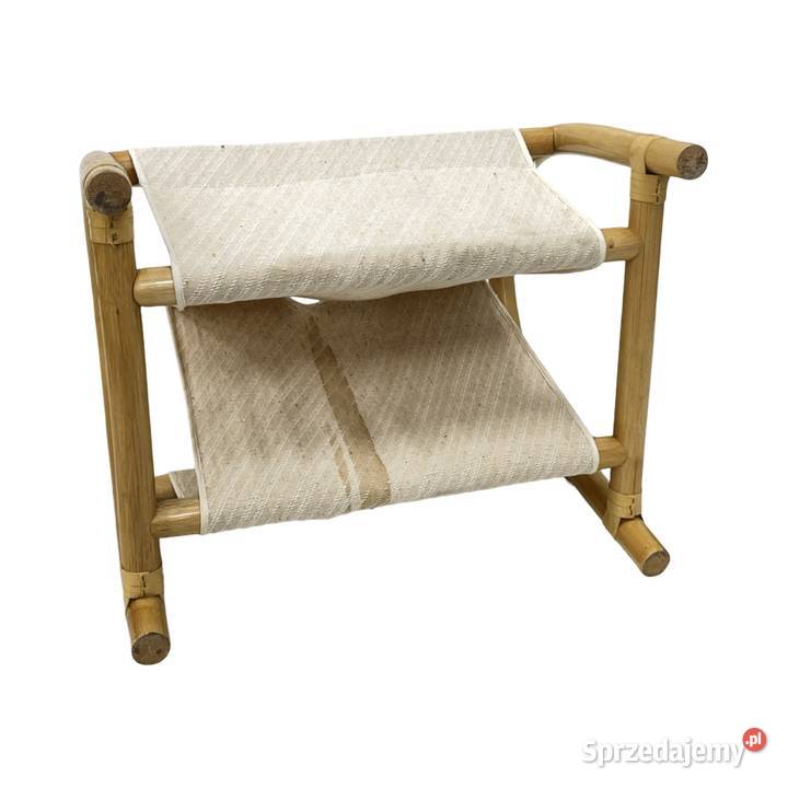 Gazetnik bambusowy vintage styl boho MidCentury 47cm Warszawa