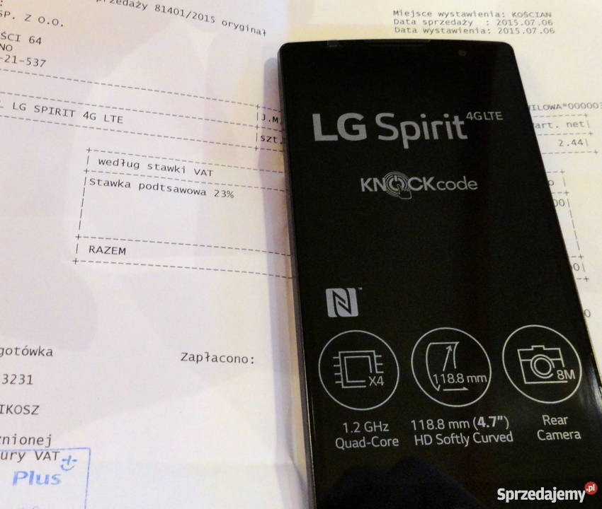 Nowy LG SPIRIT 4G LTE H440n NFC wielkopolskie Kościan sprzedam