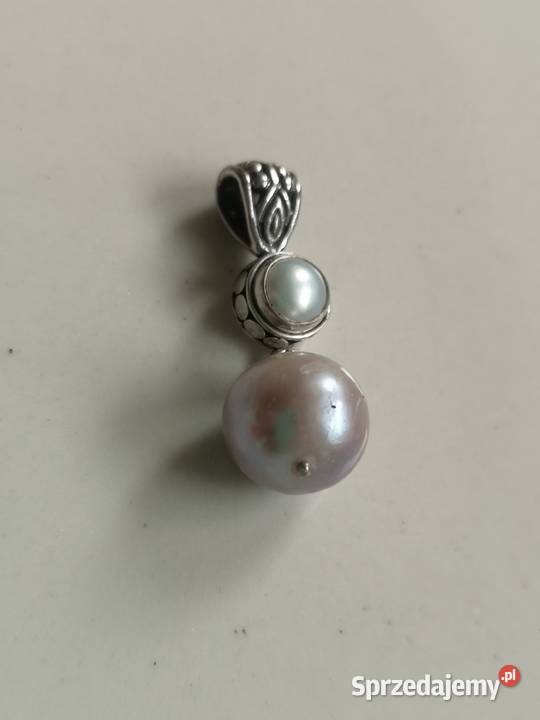 zawieszka z naturalną perłą srebro Toruń