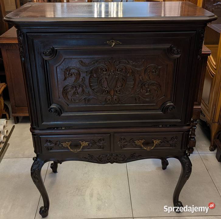 Piękny ciemny barek szafka ludwikowska sklep Dąbrowa Górnicza