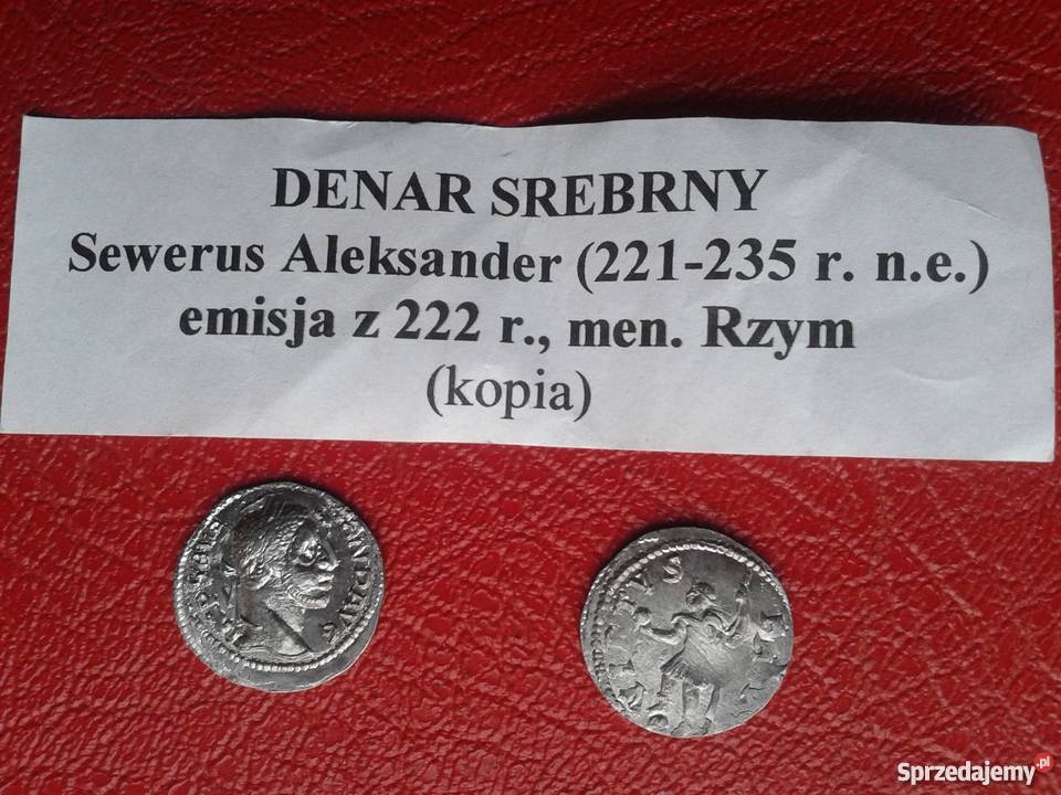 Moneta Denar Srebrny Severus Alexander 221235 Skierbieszów sprzedam