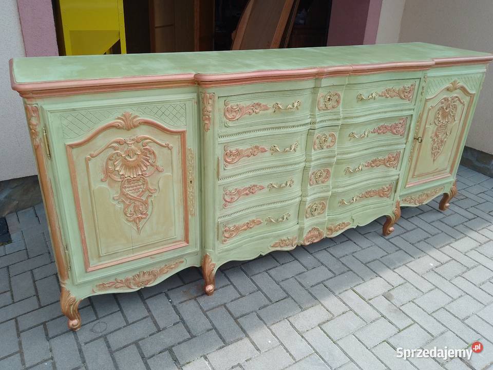 Komoda Ludwikowska Stylowa Rzeźbiona Antyczna Kamienna Góra