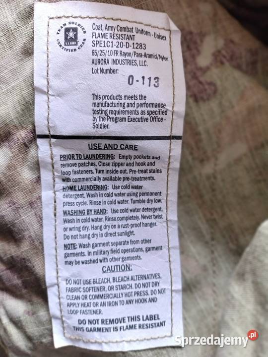 Bluza multicam US ARMY Small Regular Biała Podlaska