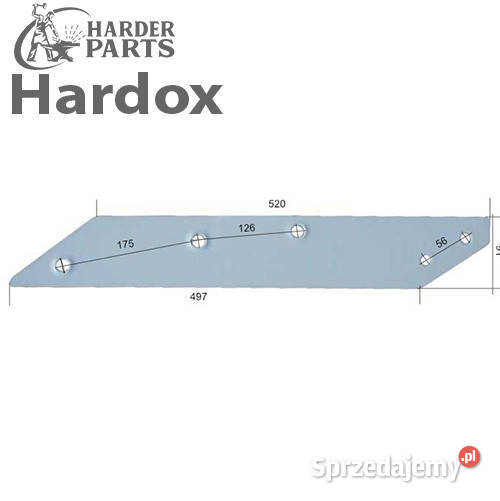 Płoza długa HARDOX do pługa UNIA grudziądz TUR