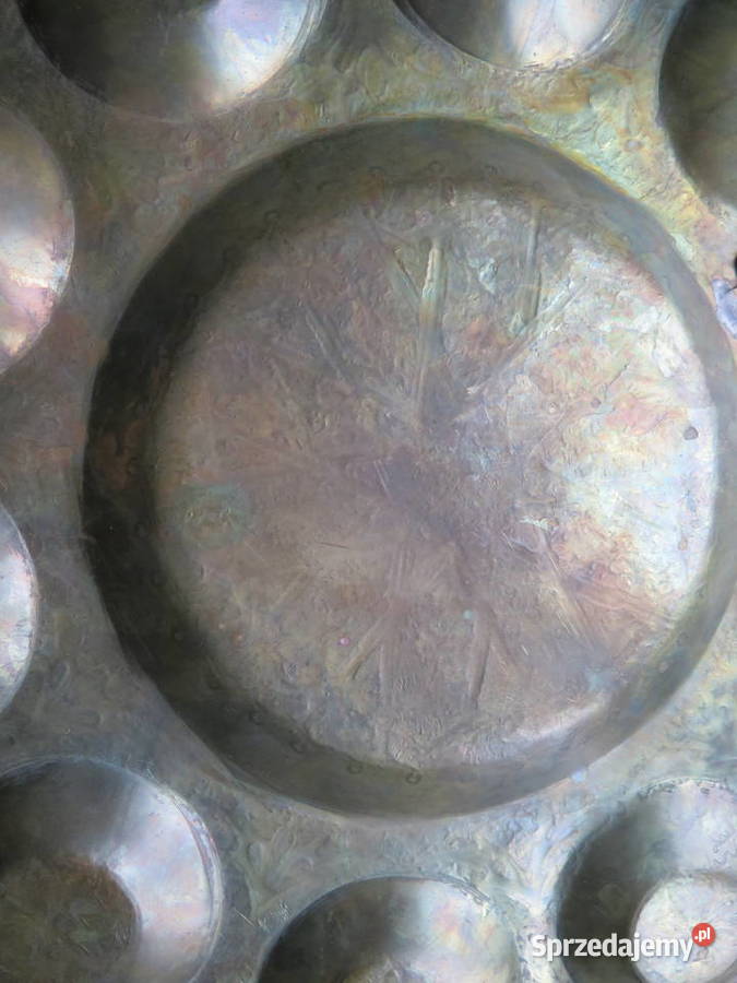 Talerz dekoracyjny na ścianę metalowy mazowieckie Warszawa