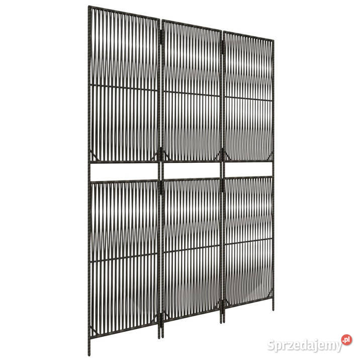 Parawan 3panelowy szary polirattan WM365390 Warszawa