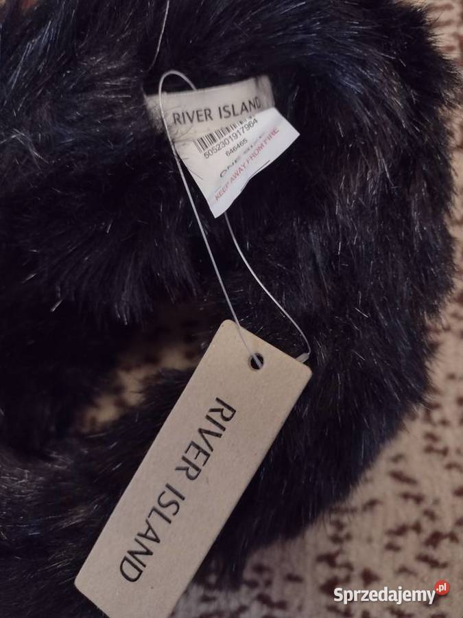 RIVER ISLANDCzarna futrzana opaska na głowęNOWA Kraków