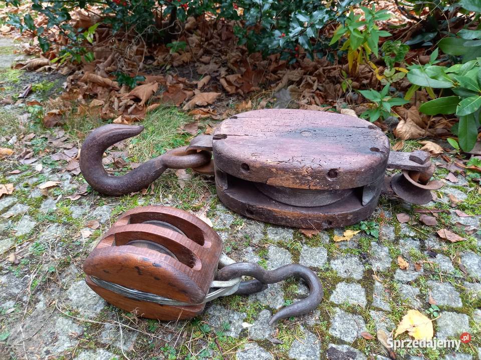Marynistyka żeglarstwo stary drewniany bloczek Pozostałe Warszawa sprzedam