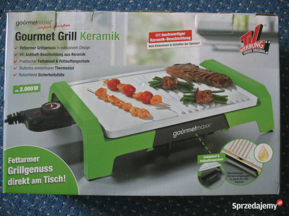 Grill elektryczny balkonowy ceramiczny 43x29 Siedlce