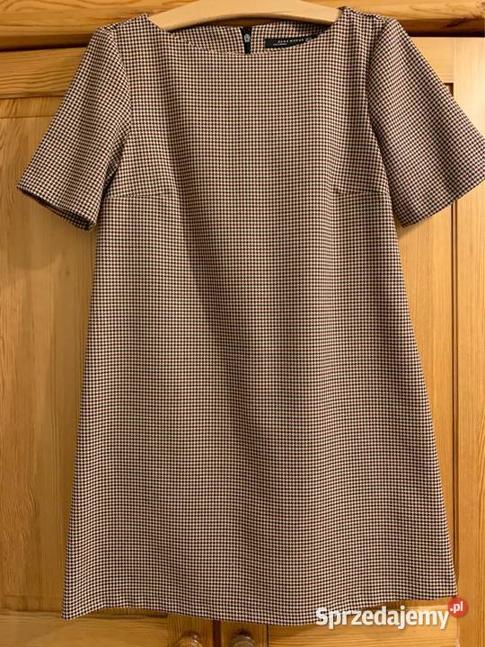 Zara Woman sukienka XS w pepitka przed kolano śląskie Częstochowa