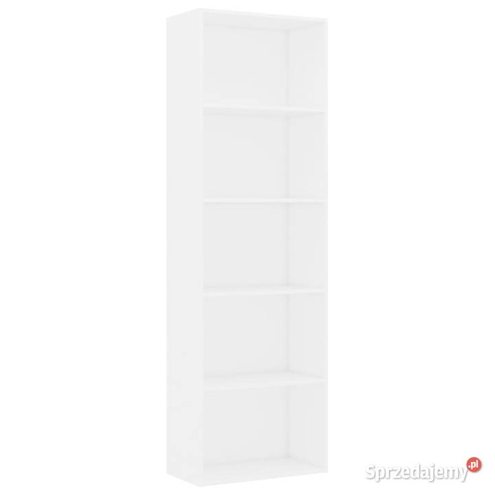 Regał na książki biały 60x30x189 materiał Warszawa