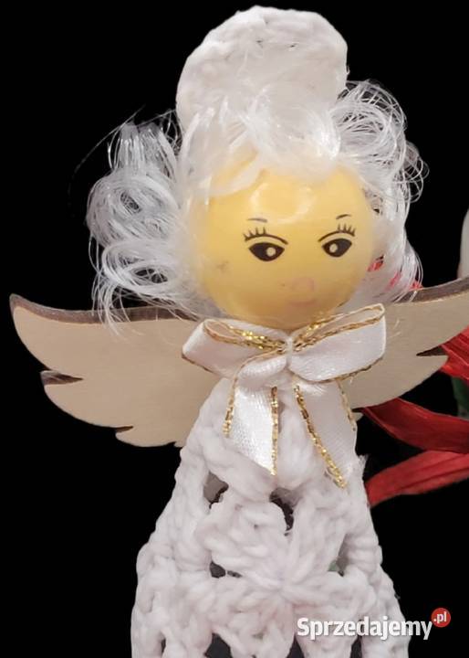 Aniołki na choinkę biały małopolskie Krzywaczka