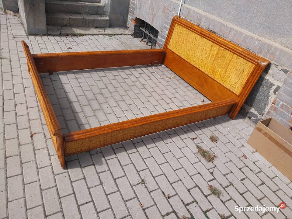 Stylowe łóżko art deco rattan lata 192030 wielkopolskie