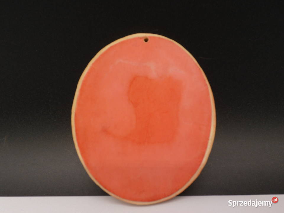 Stara Ceramiczna Kamea Ścienna Medalion z Raszków