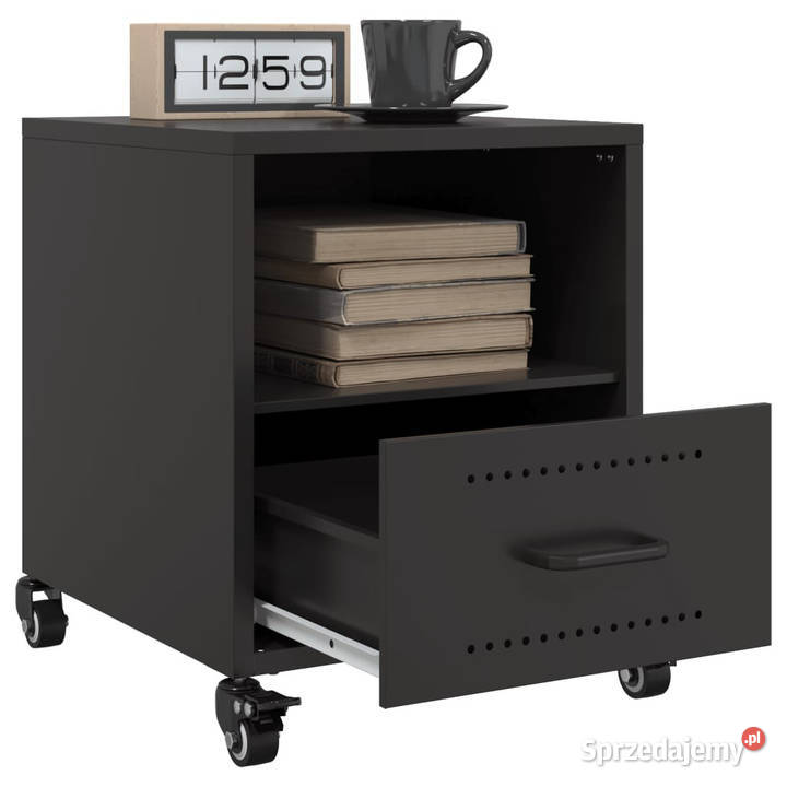 Szafki nocne 2 czarne 36x39x435 stal WM846705 Warszawa