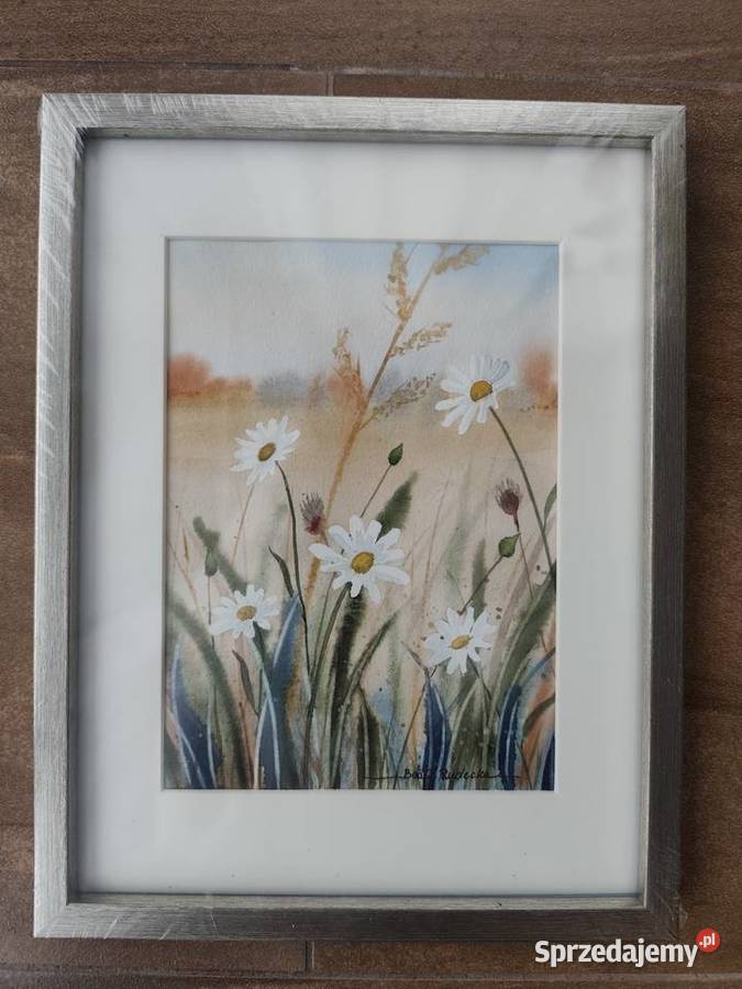Akwarela Akwarelka Obraz pt Łąka 4 Poznań