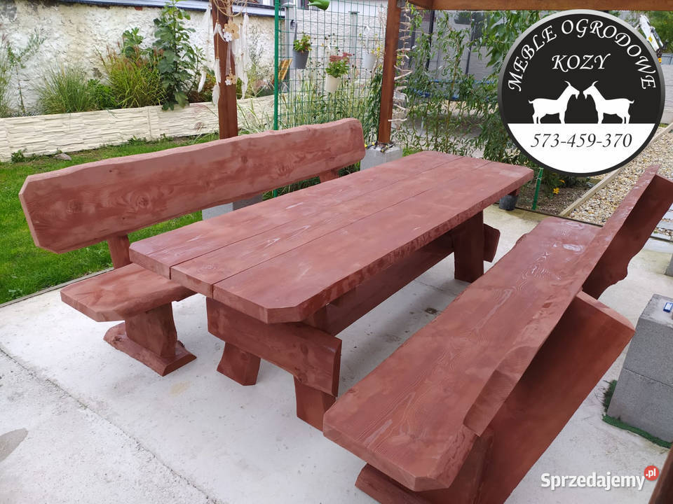 Meble ogrodowe lite drewno góralskie meble