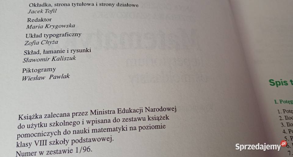 Matematyka repetytorium ósmioklasisty Podręczniki Gdańsk