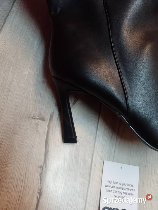 44 ASOS Design Czarne Kozaki wieczorowe na czarny Kraków