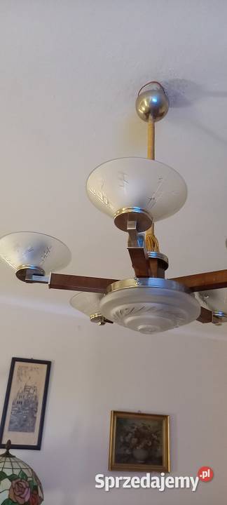 Pięcioramienny żyrandol w stylu Art Deco Skierniewice