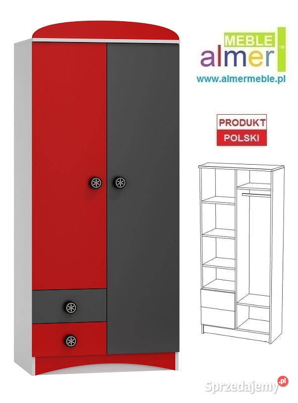 SUPER CAR N8 szafa dziecięca 80x53 w190