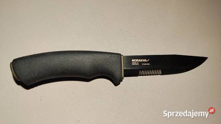 Nóż Mora Bushcraft Black SRT częściowo ząbkowany Kraków