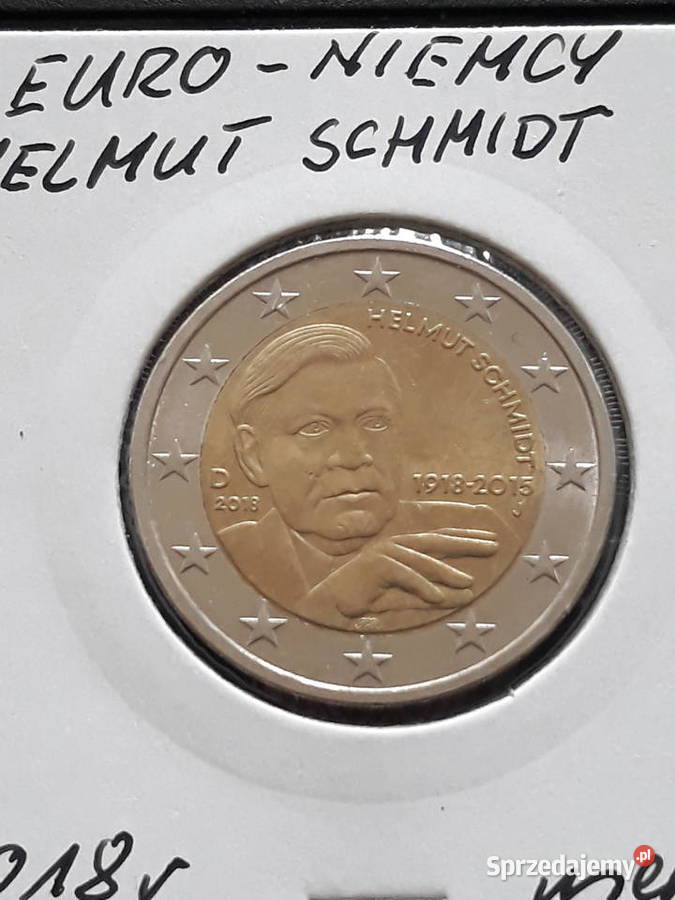 2 Euro Niemcy Helmut Schmidt 2018 r men J wielkopolskie Konin