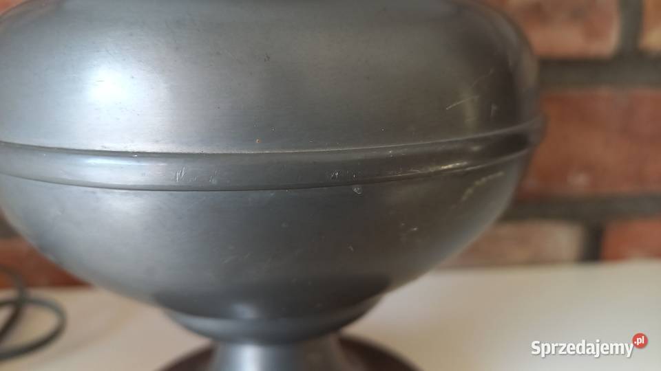 Lampka metalowa Stołowa Gabinetowa Nocna Szklany Gawroniec