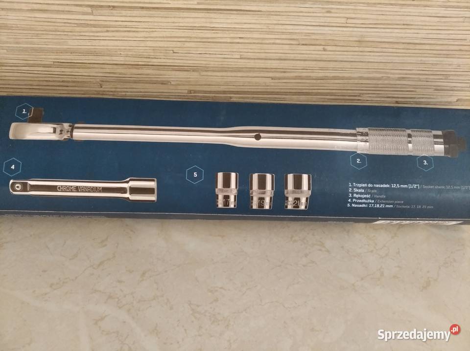 NAJTANIEJ Klucz Dynamometryczny z Nasadkami Etui Narzędzia ręczne Zabrze