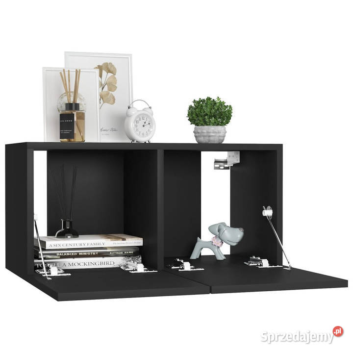Szafka wisząca pod TV czarna 60x30x30 WM804511 mazowieckie Warszawa