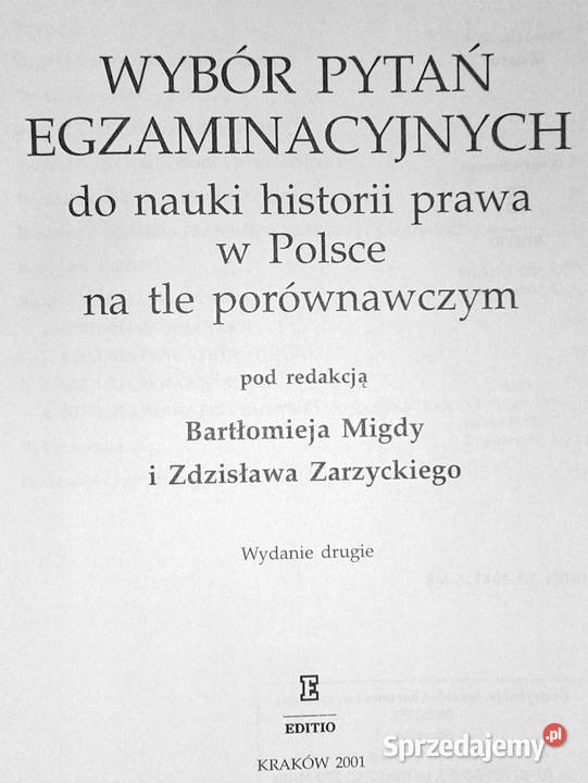 Wybór pytań egzaminacyjnych do nauki historii Chełm sprzedam