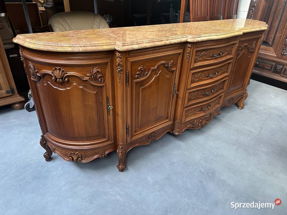 Piękna rzeźbiona ludwikowska jadalnia komoda Sławoszewek