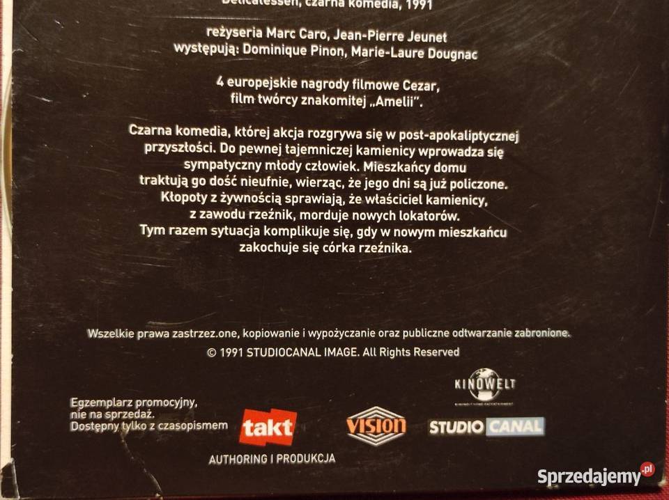 płyta DVD film Delicatessen 1991 DVD świętokrzyskie Kielce