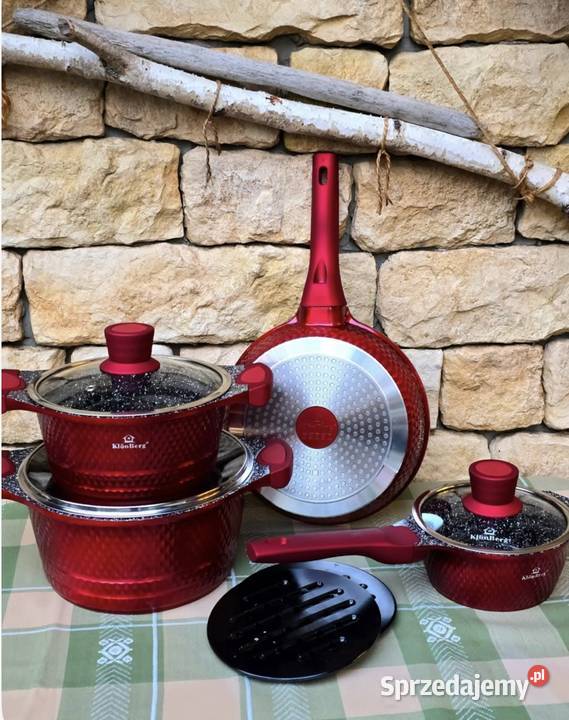 309 Garnki lakierowane czerwone Modern Garnki i szybkowary