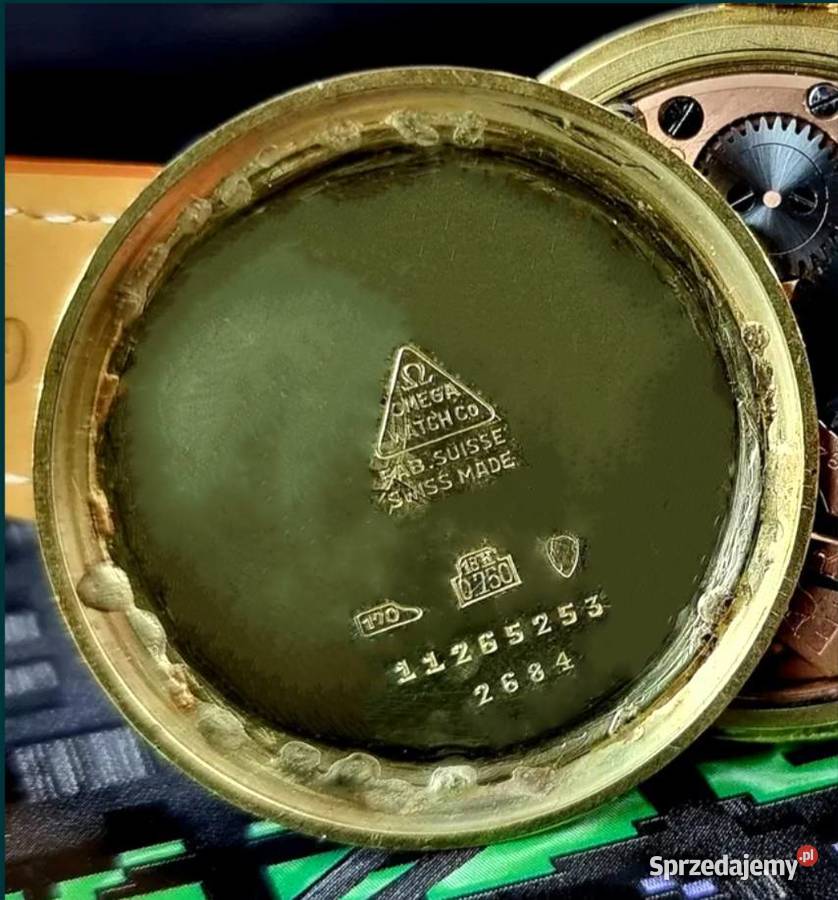 Złoty 18k Luksusowy Zegarek Omega Tresor Vintage Męskie Poraj