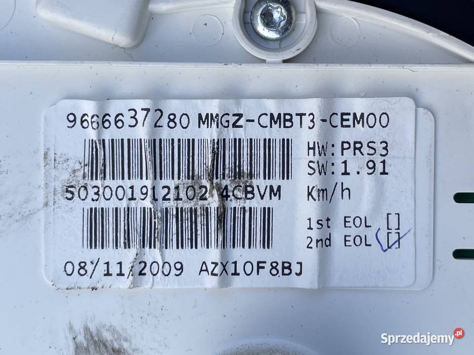 9666637280 licznik zegary peugeot 206 plus Rok produkcji 2010 sprzedam