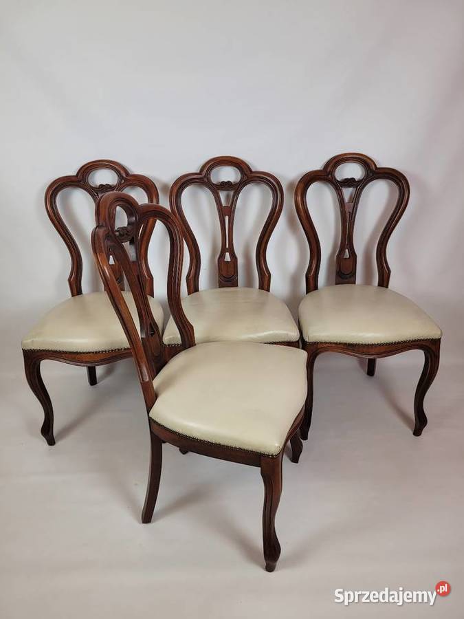 4 Krzesła w stylu Anne Queen Krzesła