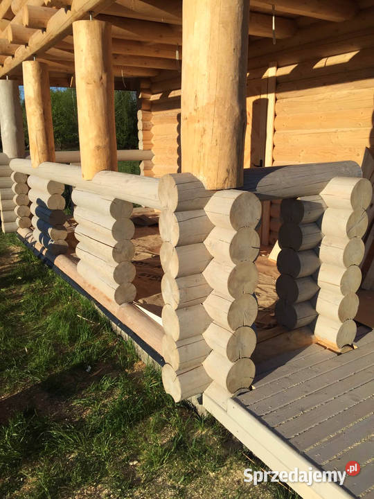 DOM Z BALI OKRĄGŁYCH 70 m2 DWA TARASY Domki drewniane podkarpackie Rzeszów