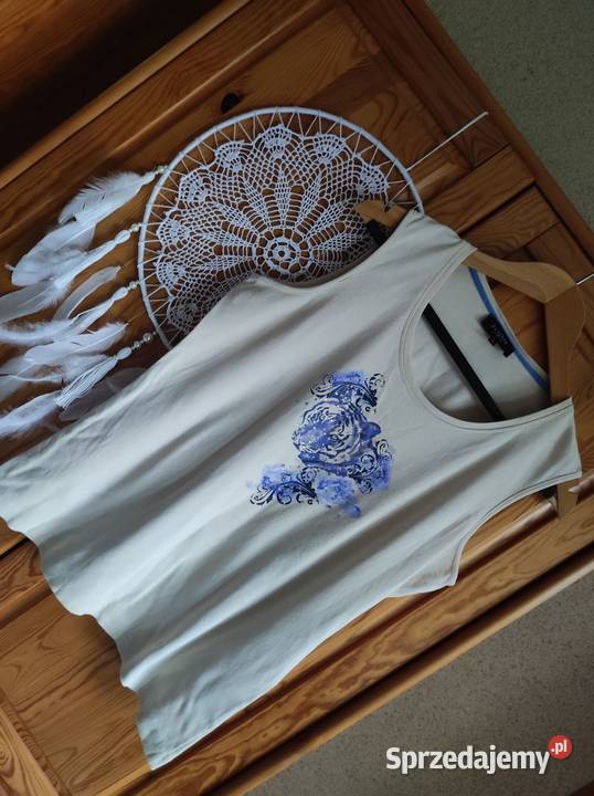 bluzka koszulka top tshirt tygrys cyrkonie
