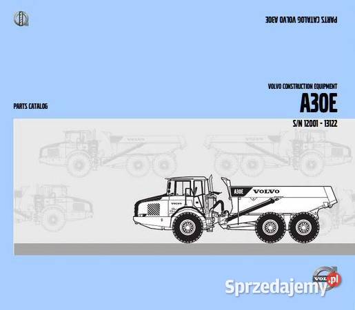 Volvo A30E L120E A40F A40G katalog czesci