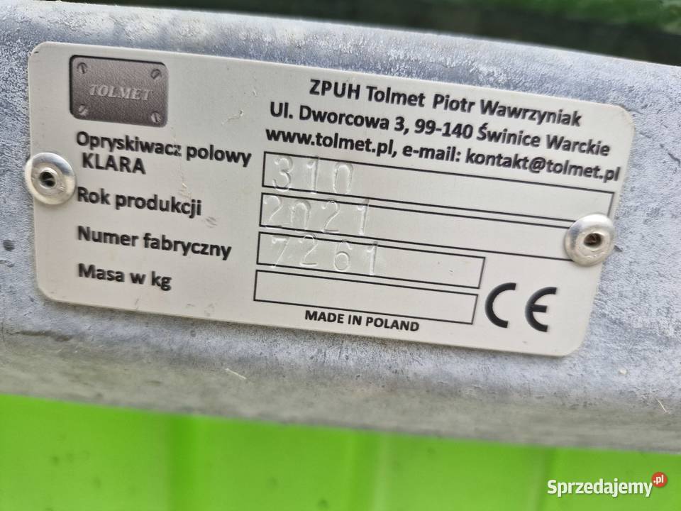 Opryskiwacz polowy 10m Smólnik