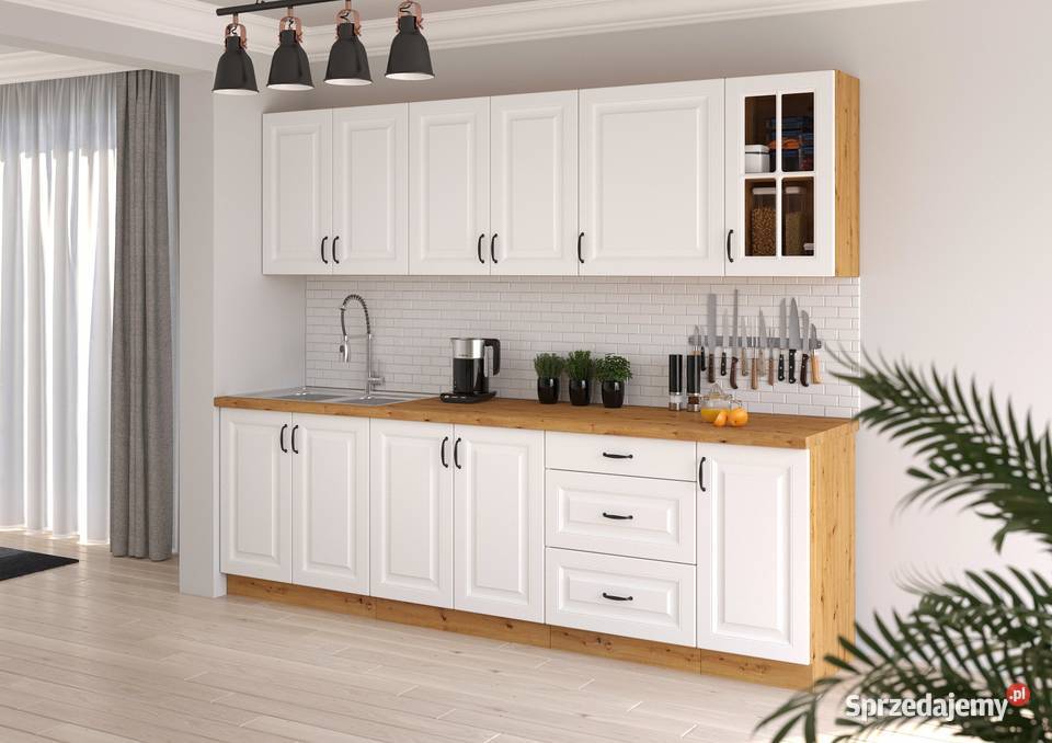 Szafki kuchenne STILO MDF BIAŁY DĄB ARTISAN Olsztyn