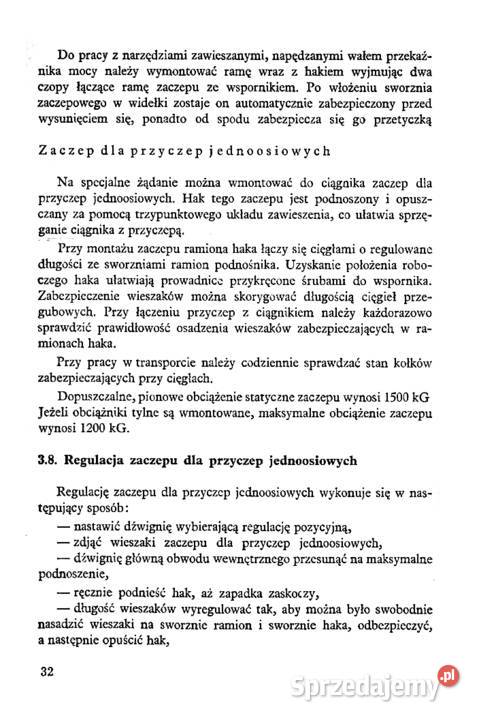 instrukcja obsługi Ursus c385 Stalowa Wola