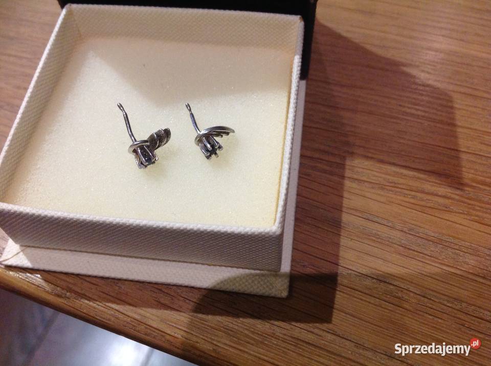 Kolczyki do Uszu Srebrne Damskie Vintage Srebro Nowa Sól