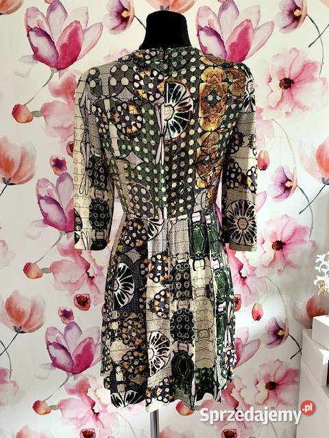 Other Stories sukienka modny ciekawy wzór hit żółty/złoty zachodniopomorskie Choszczno